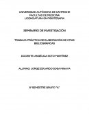 PRÁCTICA DE ELABORACIÓN DE CITAS BIBLIOGRÁFICAS