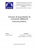 Proceso de importación de mercancía utilizando Cencoex y Dicom