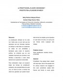 LA PROSTITUCION ¿PLACER O NECESIDAD?