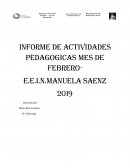 INFORME DE ACTIVIDADES PEDAGOGICAS