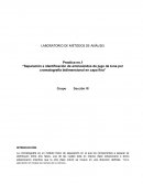 LABORATORIO DE MÉTODOS DE ANÁLISIS . Cromatografía