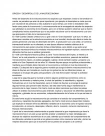 Origen y desarrollo de macroeconomia. Página 1