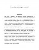 El aprendizaje del investigador académico