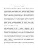 Análisis crítico del ambiente de aprendizaje seleccionado