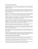 Política de seguridad de la información