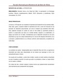 REPORTE DE LECTURA: LA PERCEPCIÓN