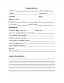 Formato del examen mental