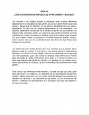 ﻿Ensayo ¿Existen diferencias individuales entre hombre y mujeres?