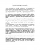 Comentario de la Etapa de Observación