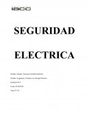 Seguridad electrica semana 2 Contacto con Energía Eléctrica