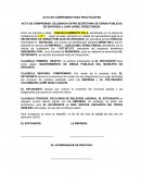 Acta de compromiso celebrada entre secretaria de obras publicas