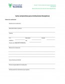 Carta compromiso para Instituciones Receptoras