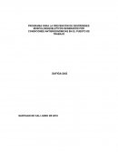 PROGRAMA PARA LA PREVENCIÓN DE DESÓRDENES MUSCÚLOESQUELÉTICOS GENERADOS POR CONDICIONES ANTIERGONÓMICAS EN EL PUESTO DE TRABAJO