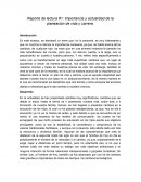 Reporte de lectura #1: Importancia y actualidad de la planeación de vida y carrera