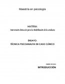Intervención clínica de para la rehabilitación de la conducta