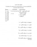 LEY DE OHM Calcular la resistencia equivalente y la intensidad de corriente del circuito