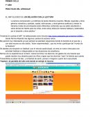 PRACTICAS DEL LENGUAJE EL NAP ELEGIDO ES: EN RELACIÓN CON LA LECTURA