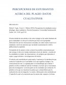 PLAGIO, PERCEPCIONES DE ESTUDIANTES