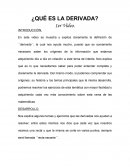 ¿Qué es la derivada?