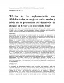 Suplementación con bifidobacterias: Prevención de alergias en bebés y modulación de la microbiota fecal