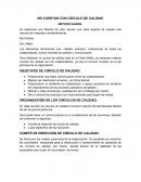 NO CUENTAN CON CIRCULO DE CALIDAD . MÉTODO KAIZEN