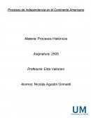 Procesos de Independencia en el Continente Americano