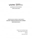 SELECCIÓN Y COMPRAS DE PRODUCTOS PARA LA EMPRESA IMPORTACIÓN DE PAPAYA