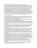 METODOLOGÍA RECOMENDADA PARA LA PUBLICACIÓN DE ARTÍCULOS