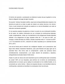 EXCENCIONES FISCALES. Página 1