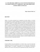 LA CONTABILIDAD AMBIENTAL EN SU INTENTO POR MITIGAR LAS LIMITACIONES EN LA MEDICIÓN Y RECONOCIMIENTO DE LOS RECURSOS NATURALES