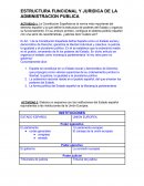 ESTRUCTURA FUNCIONAL Y JURIDICA DE LA ADMINISTRACION PUBLICA