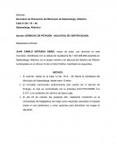 DERECHO DE PETICIÓN - SOLICITUD DE CERTIFICACION