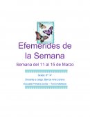 Efemérides de la Semana Semana del 11 al 15 de Marzo
