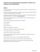 PROGRAMACIÓN DEL SEGUIMIENTO Y CONTROL DE LAS VARIABLES DE APROVISIONAMIENTO