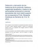 Presencia de los trastornos de la conducta en estudiantes del nivel medio superior