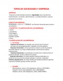 TIPOS DE SOCIEDADES Y EMPRESA