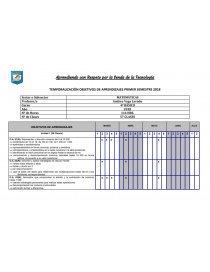 Carta gantt matematica cuarto año primer semestre. Página 1