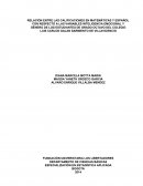 RELACIÓN ENTRE LAS CALIFICACIONES EN MATEMÁTICAS Y ESPAÑOL