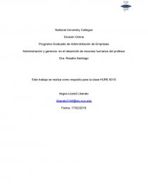 Programa Graduado de Administración de Empresas. Página 1