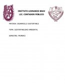 DESARROLLO SUSTENTABLE TEMA: SUSTENTABLIDAD AMBIENTAL