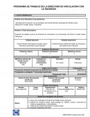 PROGRAMA DE TRABAJO DE LA DIRECCION DE VINCULACION CON LA SOCIEDAD