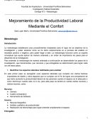 Mejoramiento de la Productividad Laboral Mediante el Confort