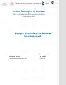 Ensayo - Evolución de la demanda tecnológica web