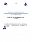 EL PRESENTE TALLER INTEGRADOR HABLA SOBRE EL CONTEXTO COMUNITARIO Y ESCOLAR DE LA ESCUELA