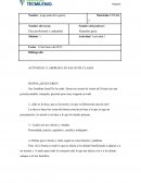 Actividad laborada en salon de clases define ¿Quien eres?