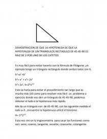Demostracion Del Triangulo 45 45 90 Practicas O Problemas Luis Carlos Peralbo Fornaris Demostracion Del Triangulo 45 45 90 Practicas O Problemas Luis Carlos Peralbo Fornaris