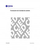 Formulación de la lechada de cemento