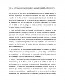 DE LA INTEGRACION A LA INCLUSION. UN NUEVO MODELO EDUCATIVO