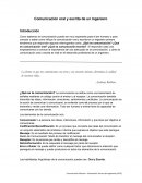 Comunicación Oral y Escrita de un Ingeniero