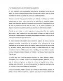 Proyecciones de los estados financieros